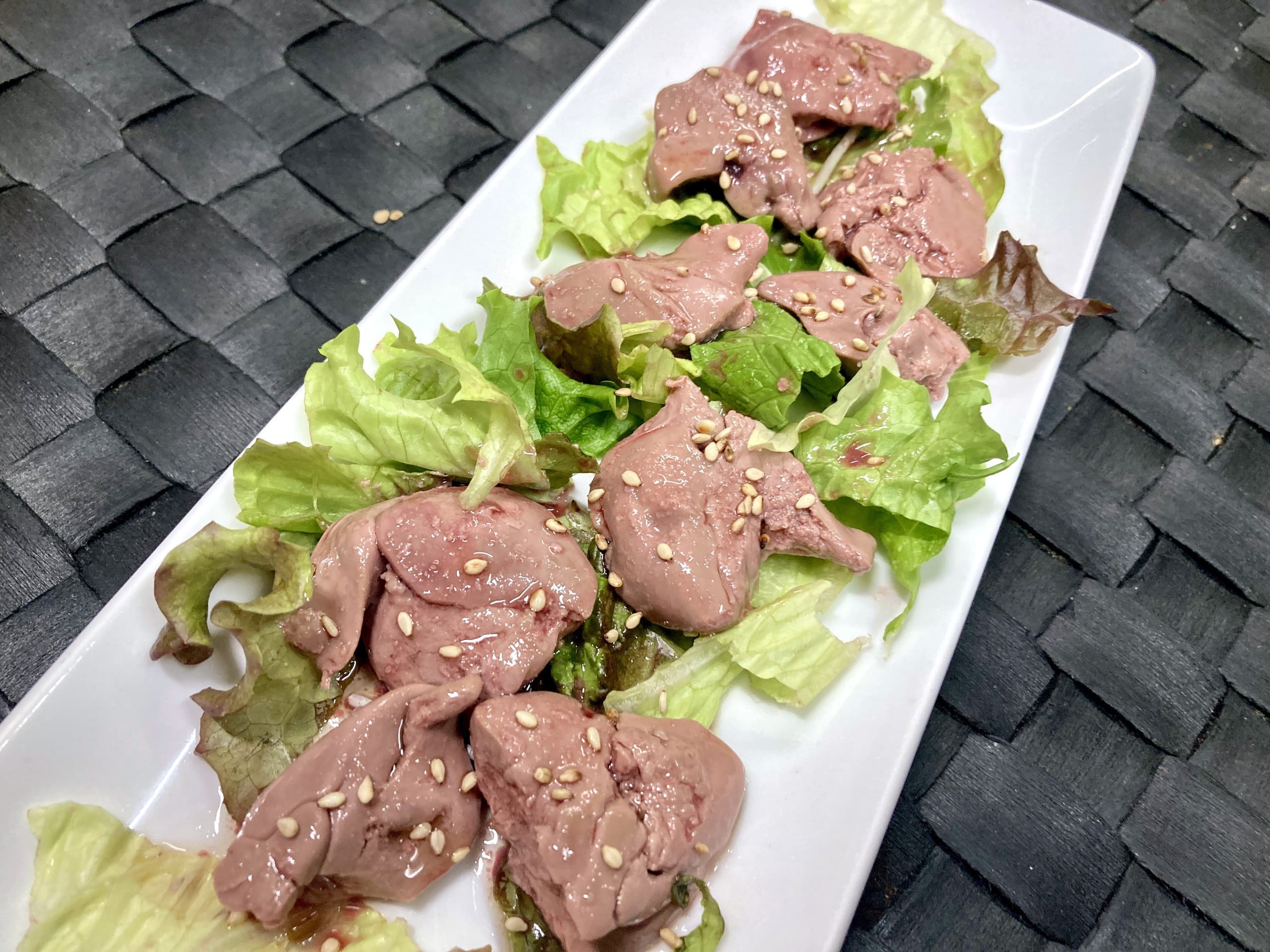 鶏レバーの真空低温調理